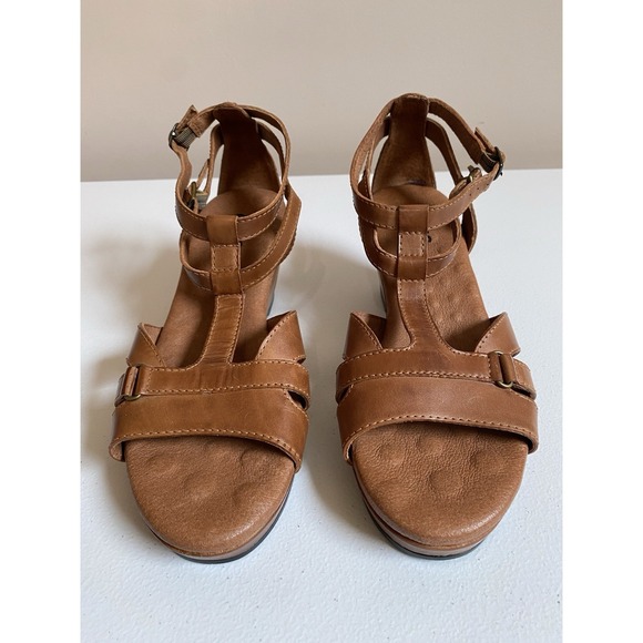 Walking‎ Cradles Elites Sandals NEW Womens 10W Brown Leather Comfort Wedge Shoes - Picture 5 of 8